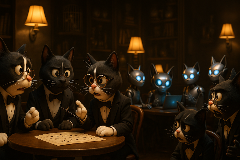 Люди против роботов: пьеса в трёх модальностях