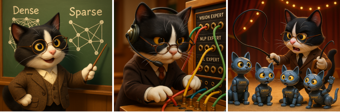 A Mixed Blessing I: Mixtures of Experts from Committee Machines to LLMs