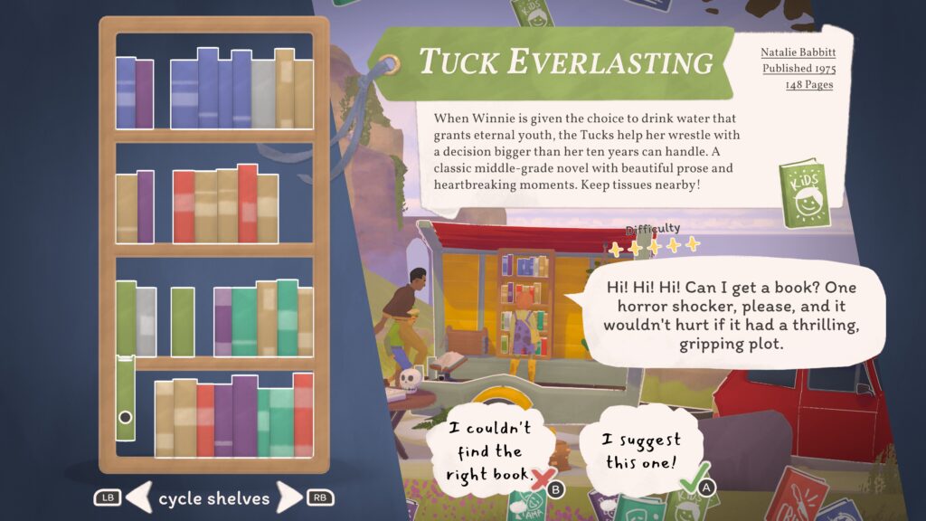 Tiny Bookshop: запросы покупателей и рекомендации книг, кадр 4